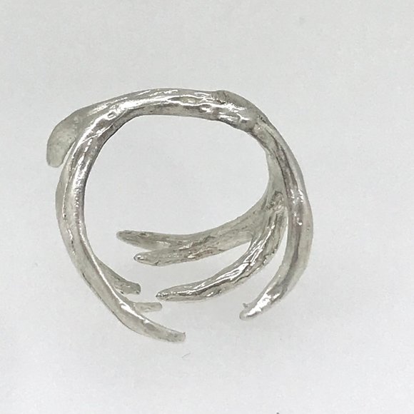 NWT 925 sterling silver antler ring handmade by me - Picture 8 of 9